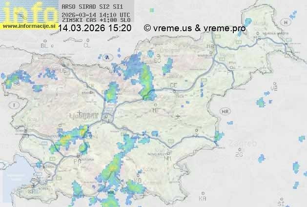 Radarska karta padavin