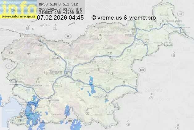 Radarska karta padavin