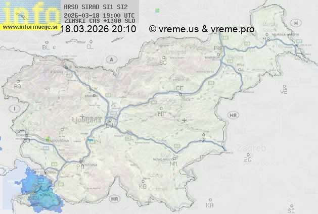 Radarska karta padavin