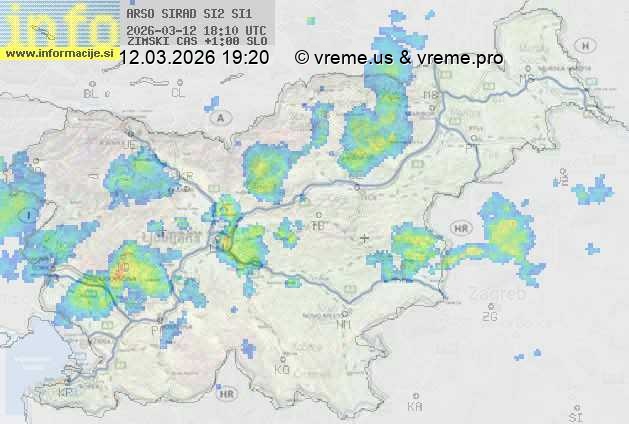 Radarska karta padavin