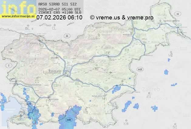 Radarska karta padavin