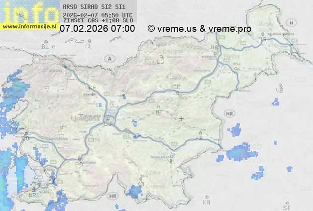 Radarska karta padavin