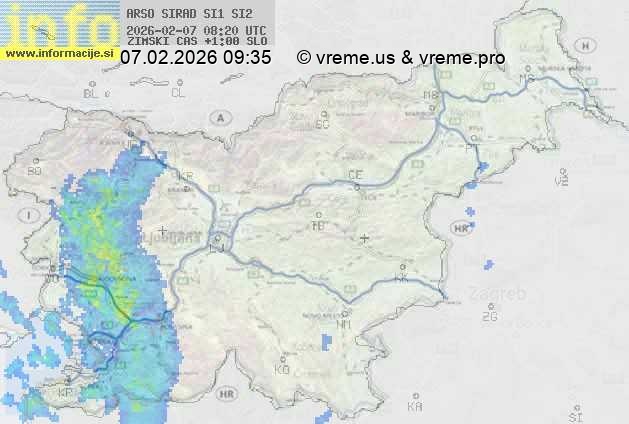 Radarska karta padavin