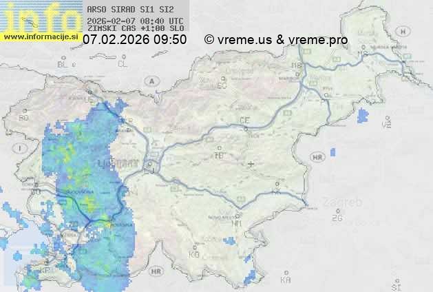 Radarska karta padavin