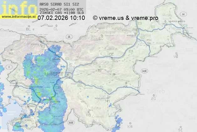 Radarska karta padavin