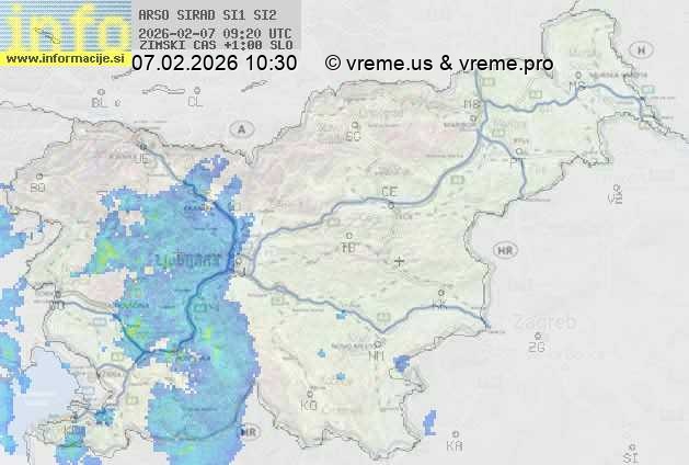 Radarska karta padavin