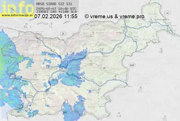 Radarska karta padavin