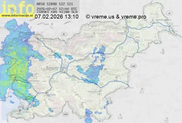 Radarska karta padavin