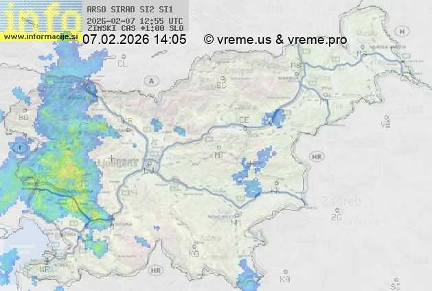 Radarska karta padavin