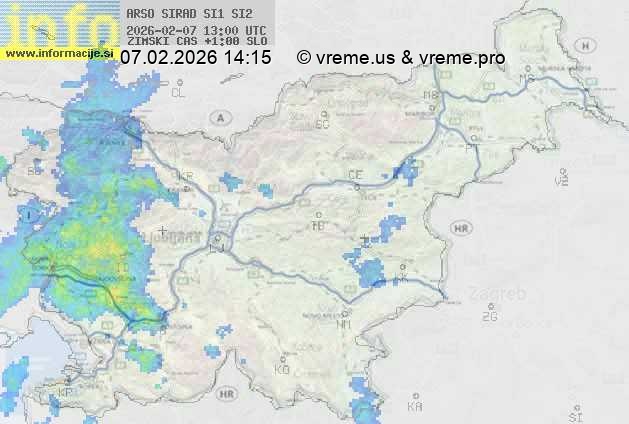 Radarska karta padavin