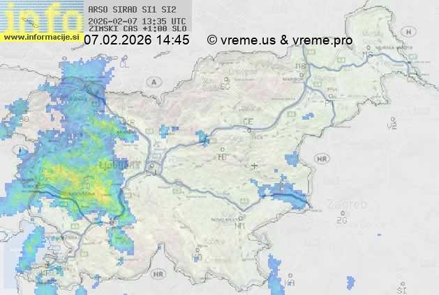 Radarska karta padavin
