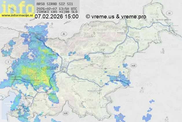 Radarska karta padavin
