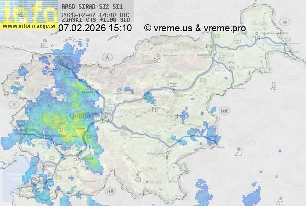 Radarska karta padavin