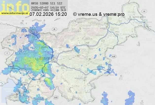 Radarska karta padavin