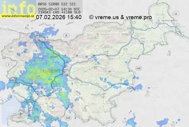 Radarska karta padavin