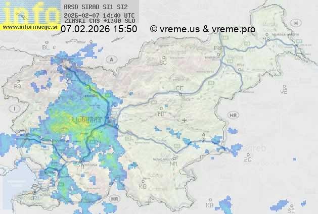 Radarska karta padavin