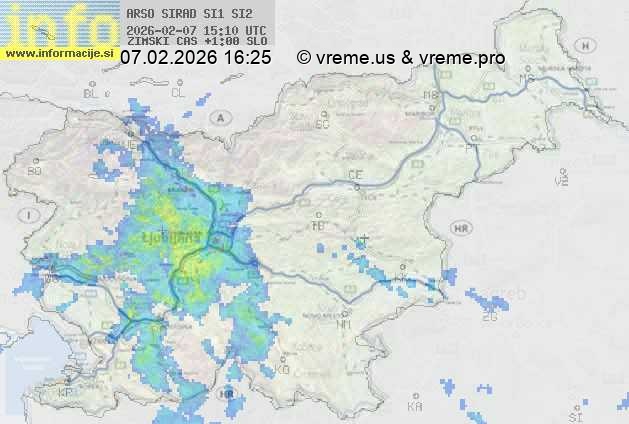 Radarska karta padavin