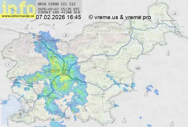 Radarska karta padavin