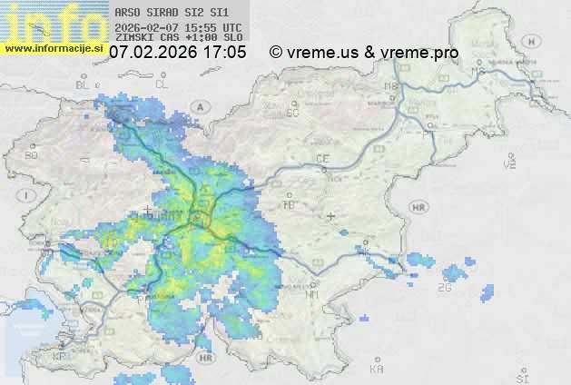 Radarska karta padavin