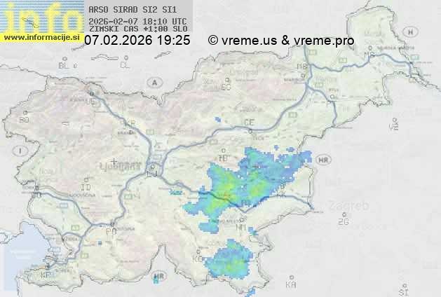 Radarska karta padavin