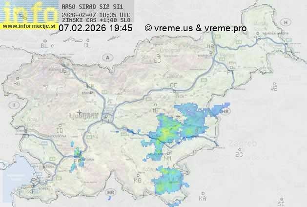 Radarska karta padavin