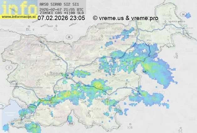 Radarska karta padavin