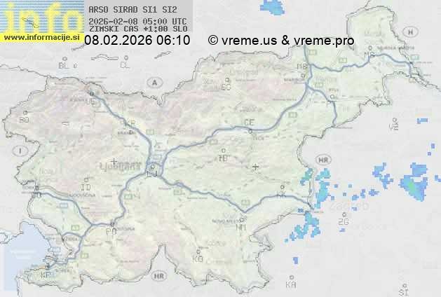 Radarska karta padavin