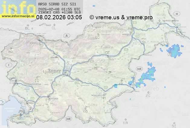 Radarska karta padavin