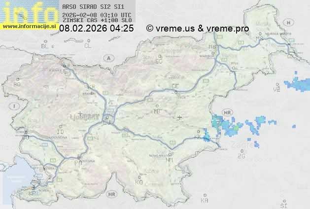 Radarska karta padavin
