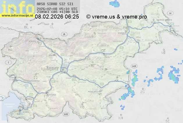 Radarska karta padavin