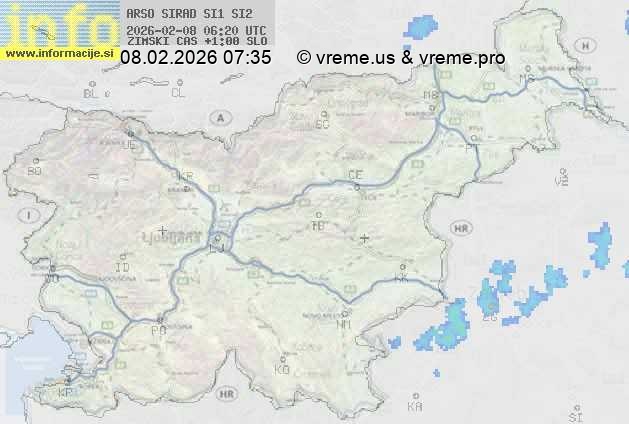 Radarska karta padavin