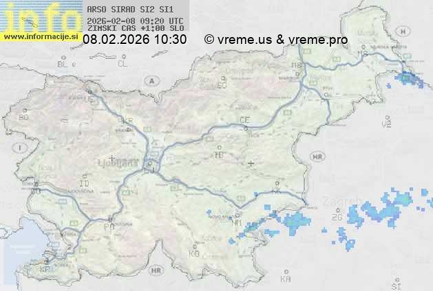Radarska karta padavin
