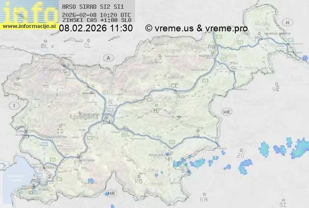 Radarska karta padavin