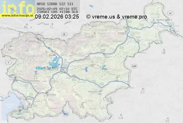 Radarska karta padavin