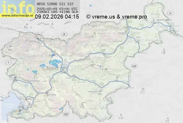 Radarska karta padavin