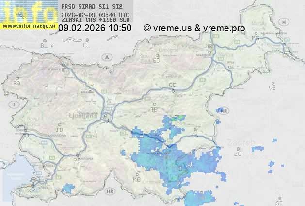 Radarska karta padavin