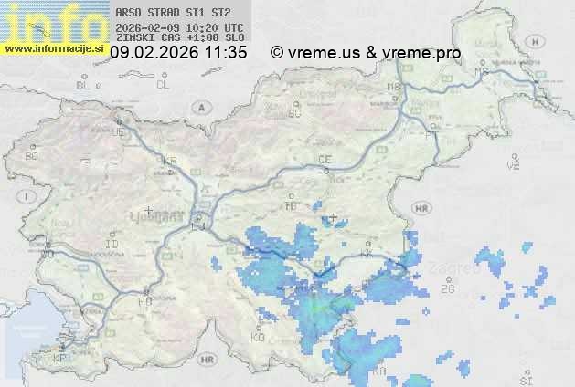 Radarska karta padavin