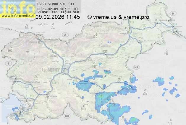 Radarska karta padavin
