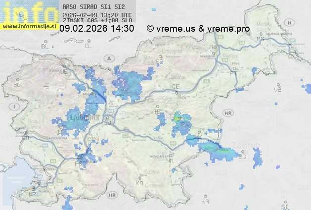 Radarska karta padavin