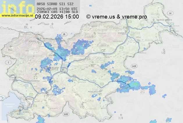 Radarska karta padavin