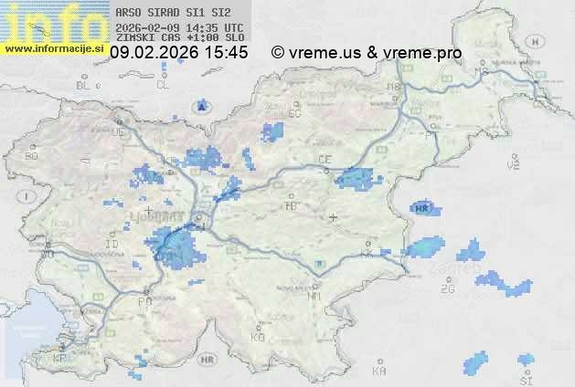 Radarska karta padavin
