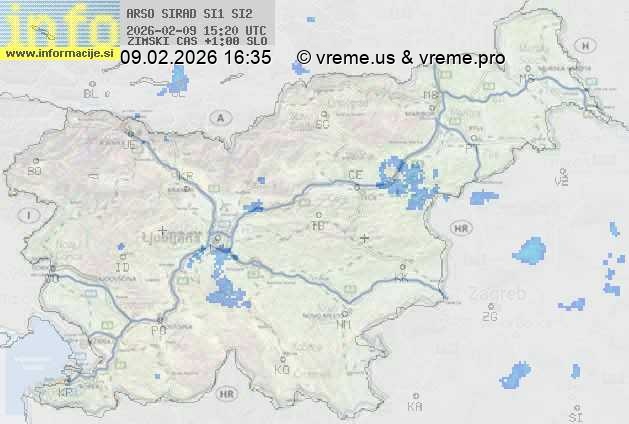 Radarska karta padavin