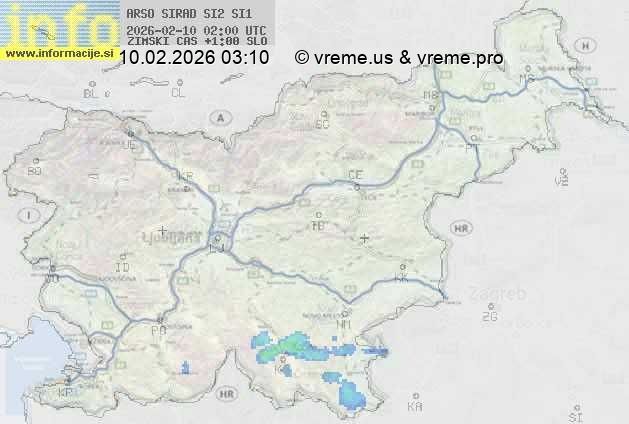 Radarska karta padavin