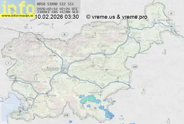 Radarska karta padavin