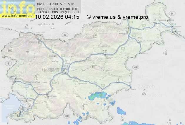 Radarska karta padavin