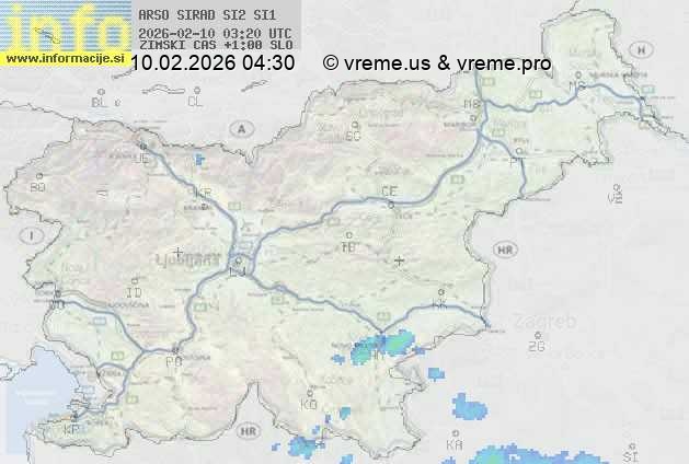 Radarska karta padavin