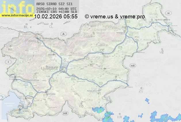 Radarska karta padavin