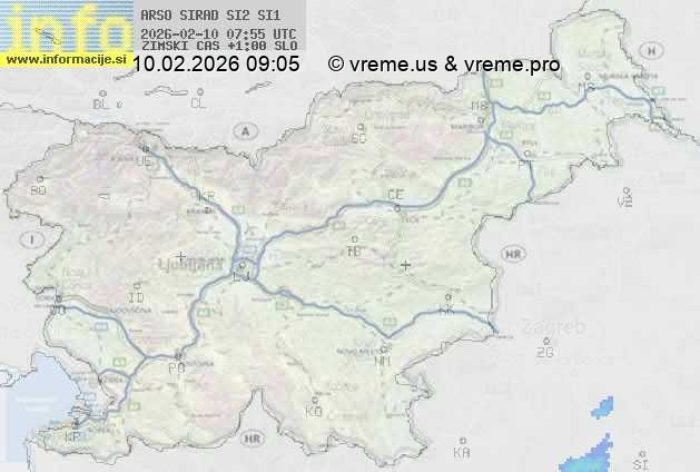 Radarska karta padavin