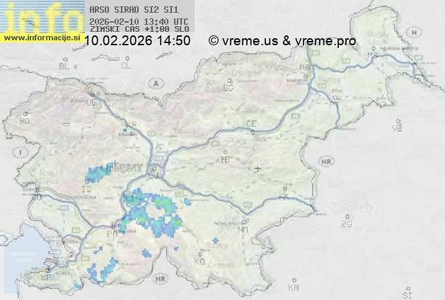 Radarska karta padavin