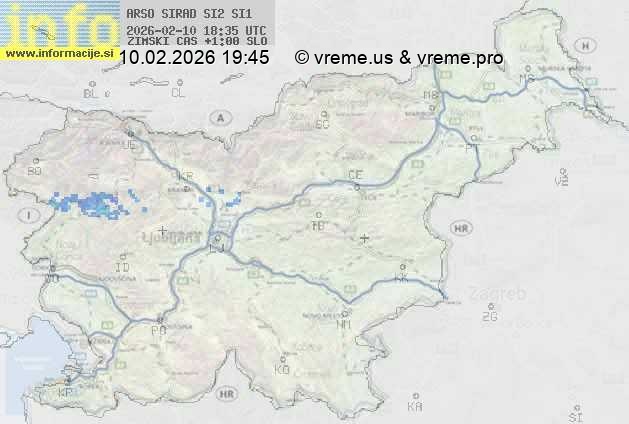 Radarska karta padavin